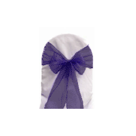 Organza Sash Eggplant